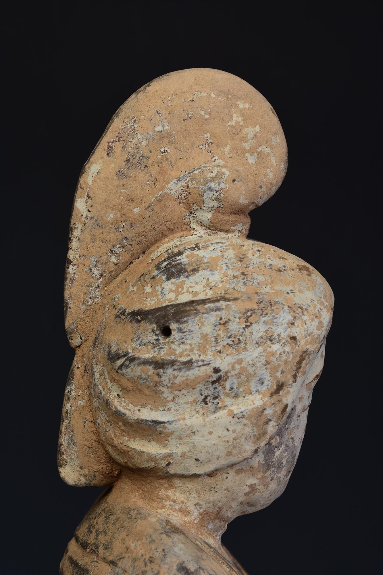 Early Tang Dynasty, Antique Chinese Pottery Noble Fat Lady with Oxford TL Test For Sale 7