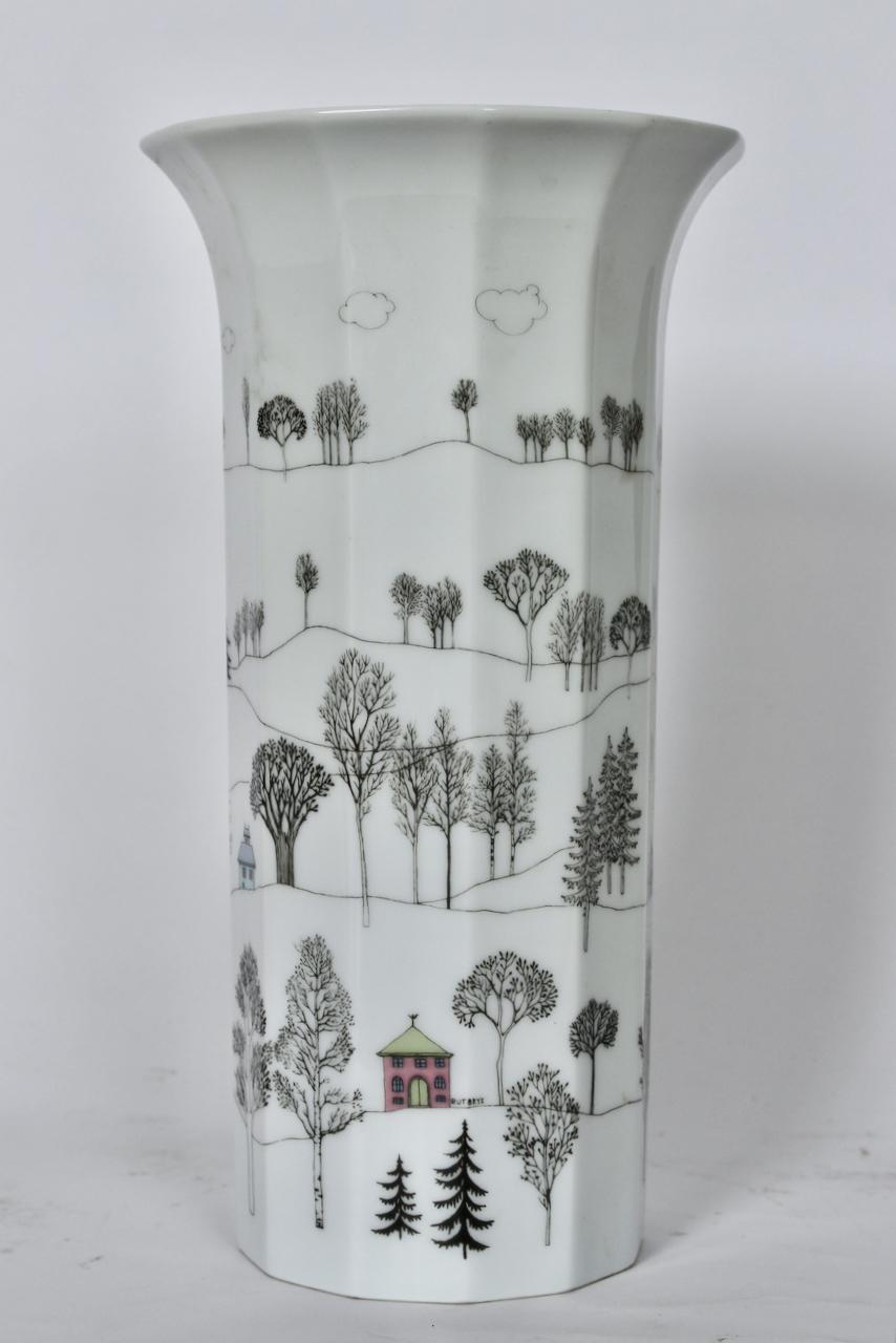 Porcelaine Grand vase en porcelaine blanche 