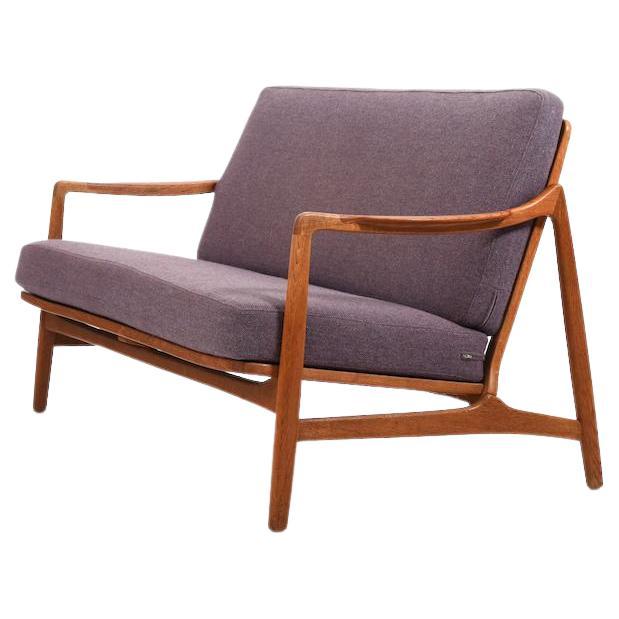 Early Teak and Oak 2-Seater Sofa by Tove & Edward Kindt-Larsen For Sale