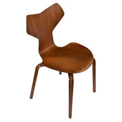 Early Teak Arne Jacobsen Grand Prix Chair 4130 for Fritz Hansen