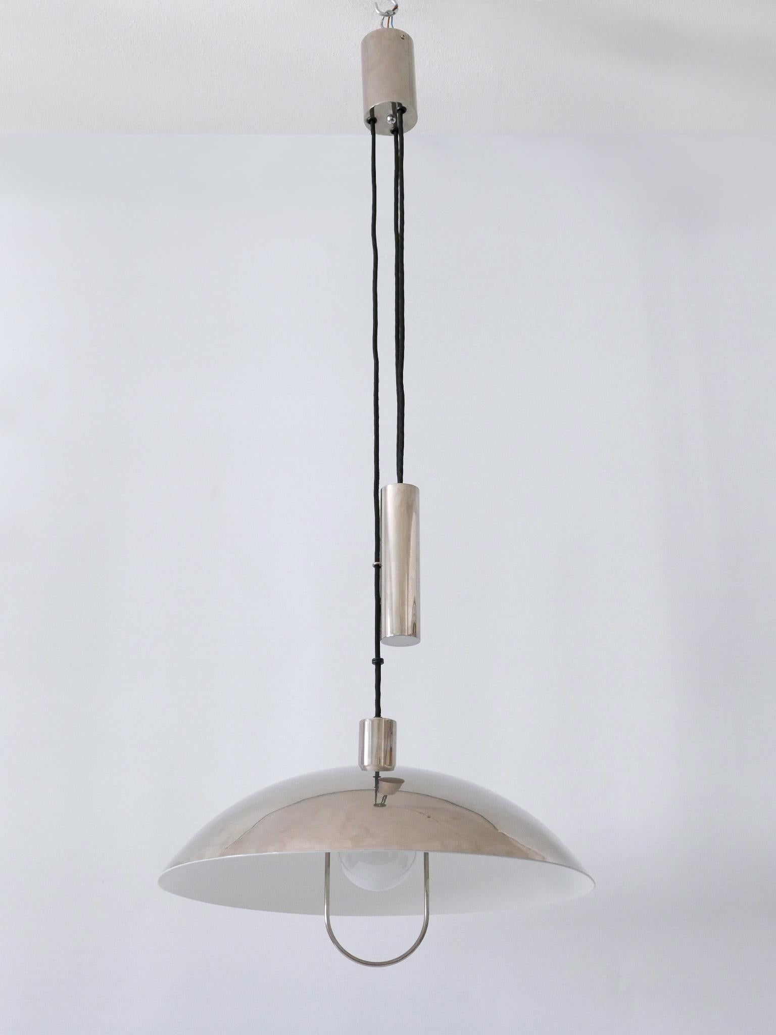 Early Tecnolumen Pendant Lamp 'Bauhaus HMB 25/500' by Marianne Brandt 1980s For Sale 3