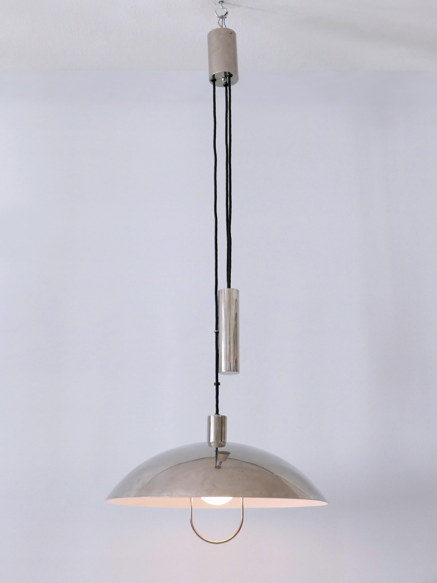 Early Tecnolumen Pendant Lamp 'Bauhaus HMB 25/500' by Marianne Brandt 1980s For Sale 4