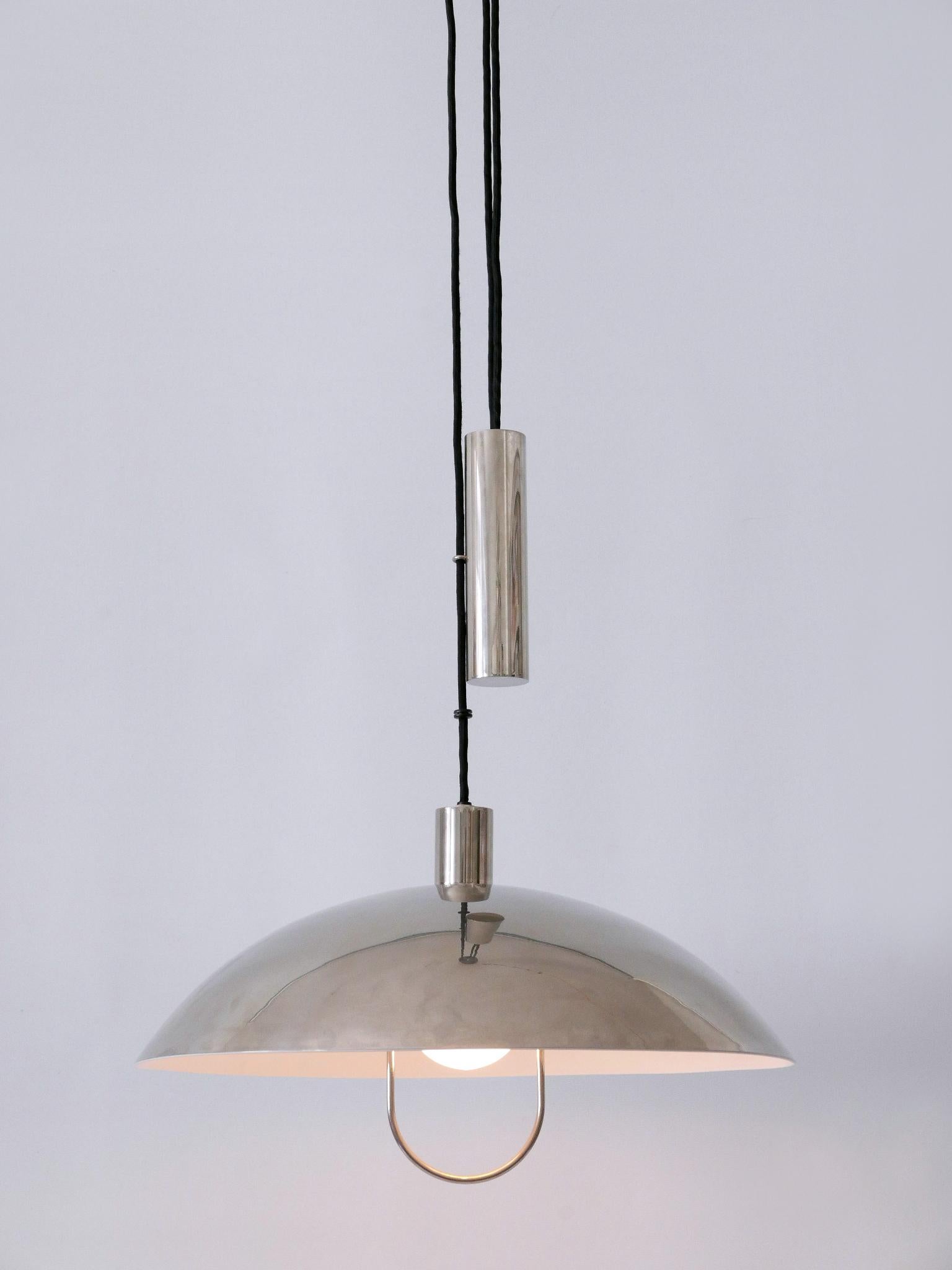 Early Tecnolumen Pendant Lamp 'Bauhaus HMB 25/500' by Marianne Brandt 1980s For Sale 5
