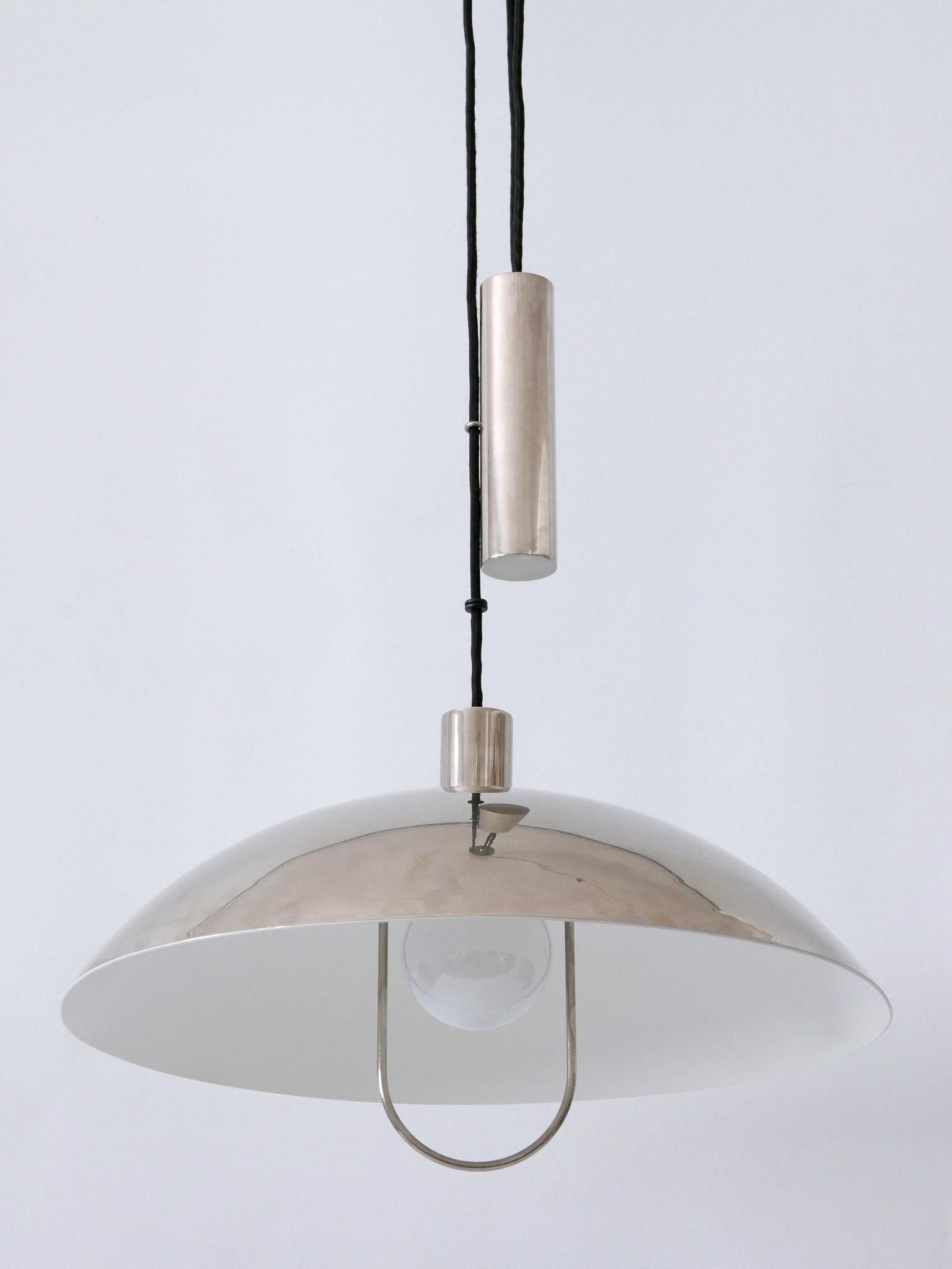 Early Tecnolumen Pendant Lamp 'Bauhaus HMB 25/500' by Marianne Brandt 1980s For Sale 7