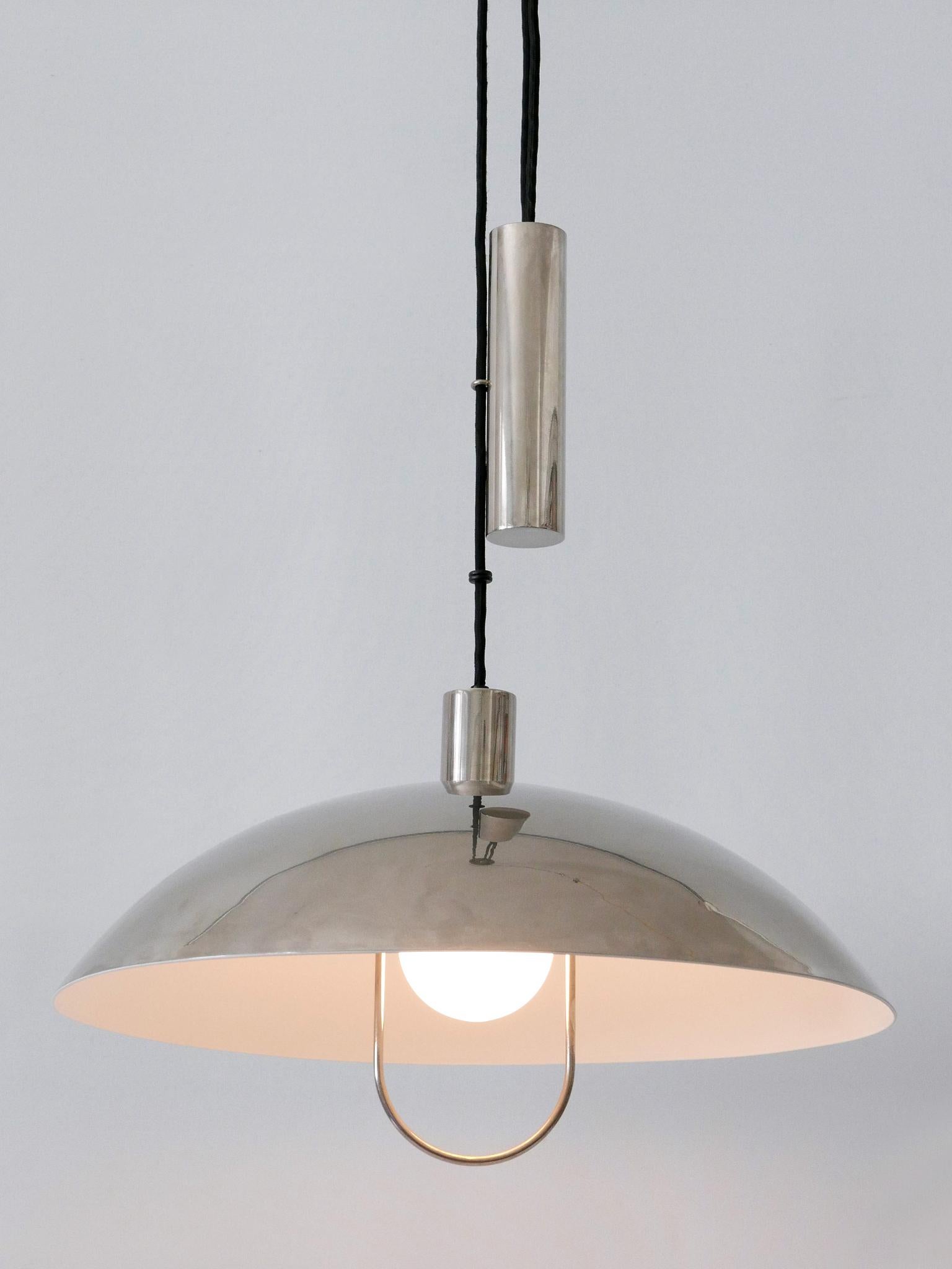 Early Tecnolumen Pendant Lamp 'Bauhaus HMB 25/500' by Marianne Brandt 1980s For Sale 8