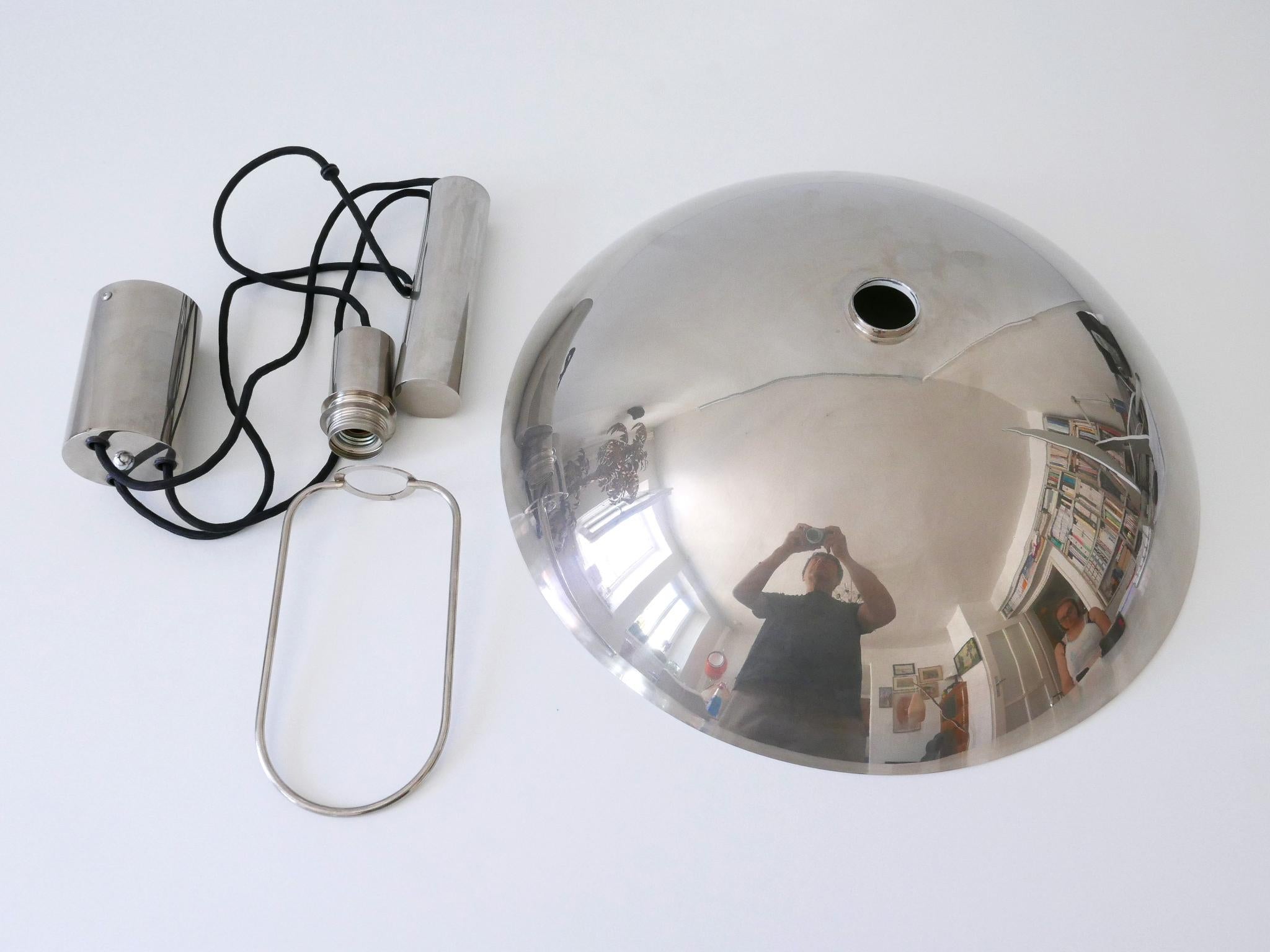 Early Tecnolumen Pendant Lamp 'Bauhaus HMB 25/500' by Marianne Brandt 1980s For Sale 10