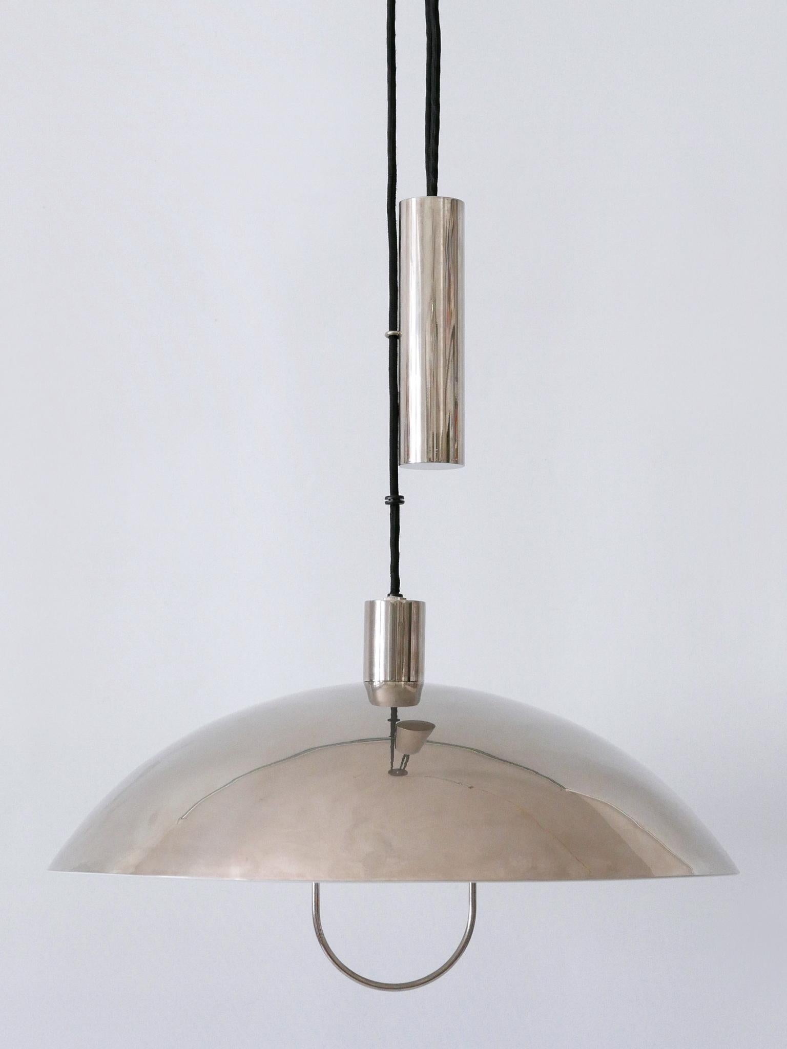 German Early Tecnolumen Pendant Lamp 'Bauhaus HMB 25/500' by Marianne Brandt 1980s For Sale