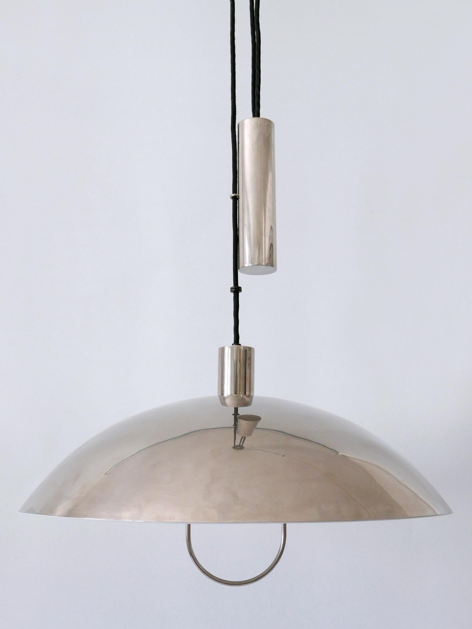 Early Tecnolumen Pendant Lamp 'Bauhaus HMB 25/500' by Marianne Brandt 1980s In Good Condition For Sale In Munich, DE