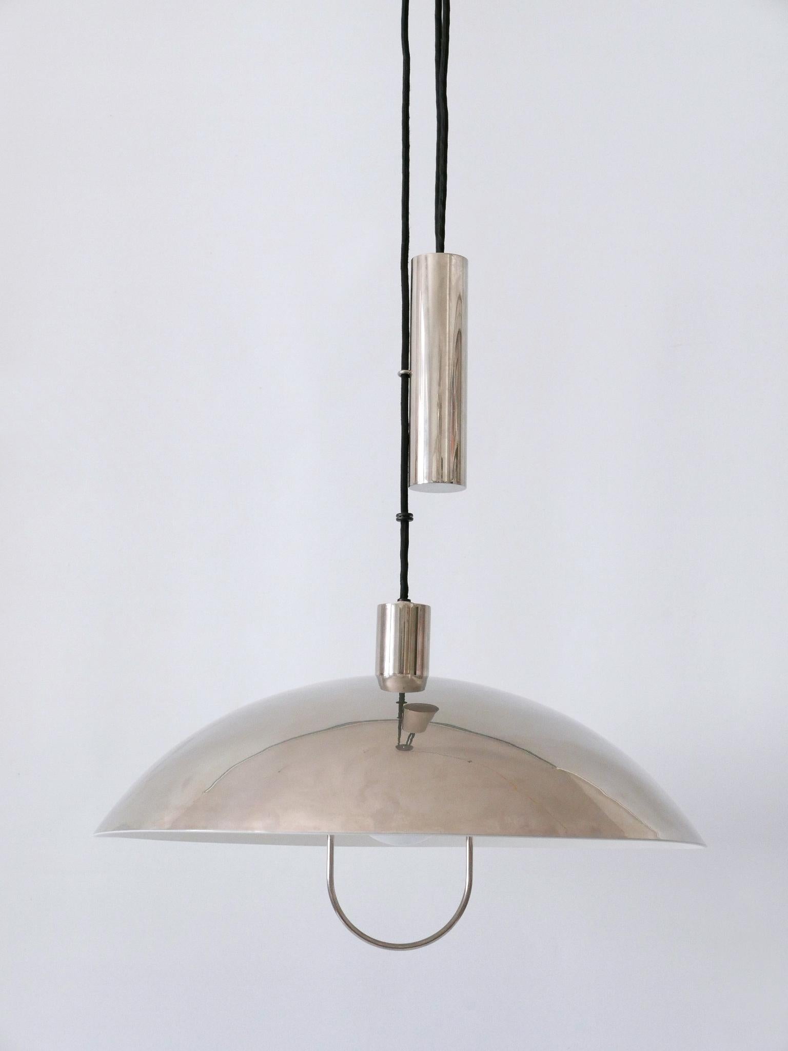 Aluminum Early Tecnolumen Pendant Lamp 'Bauhaus HMB 25/500' by Marianne Brandt 1980s For Sale