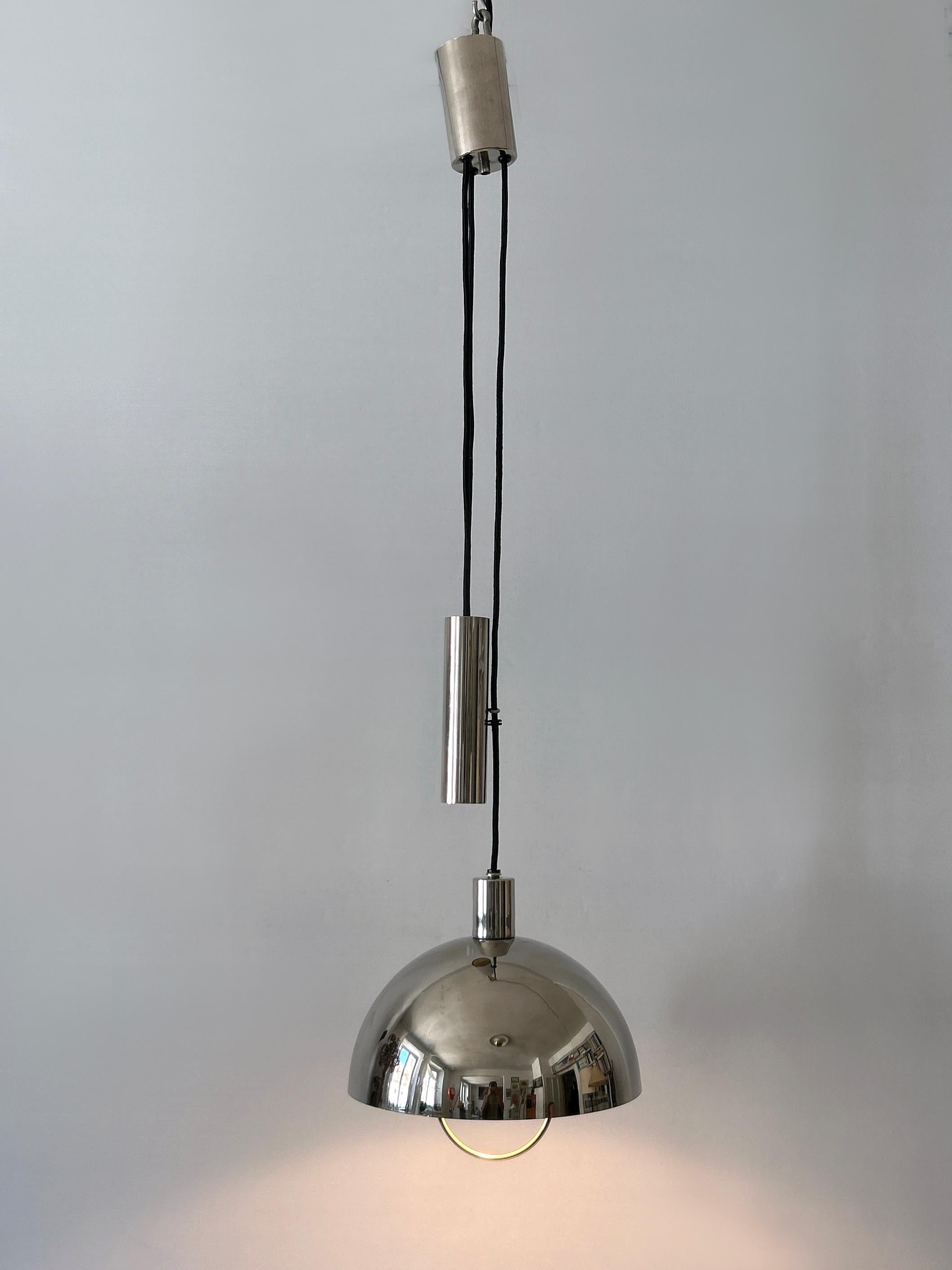 Lampe suspendue minimaliste à poulie / contrepoids ou suspension 