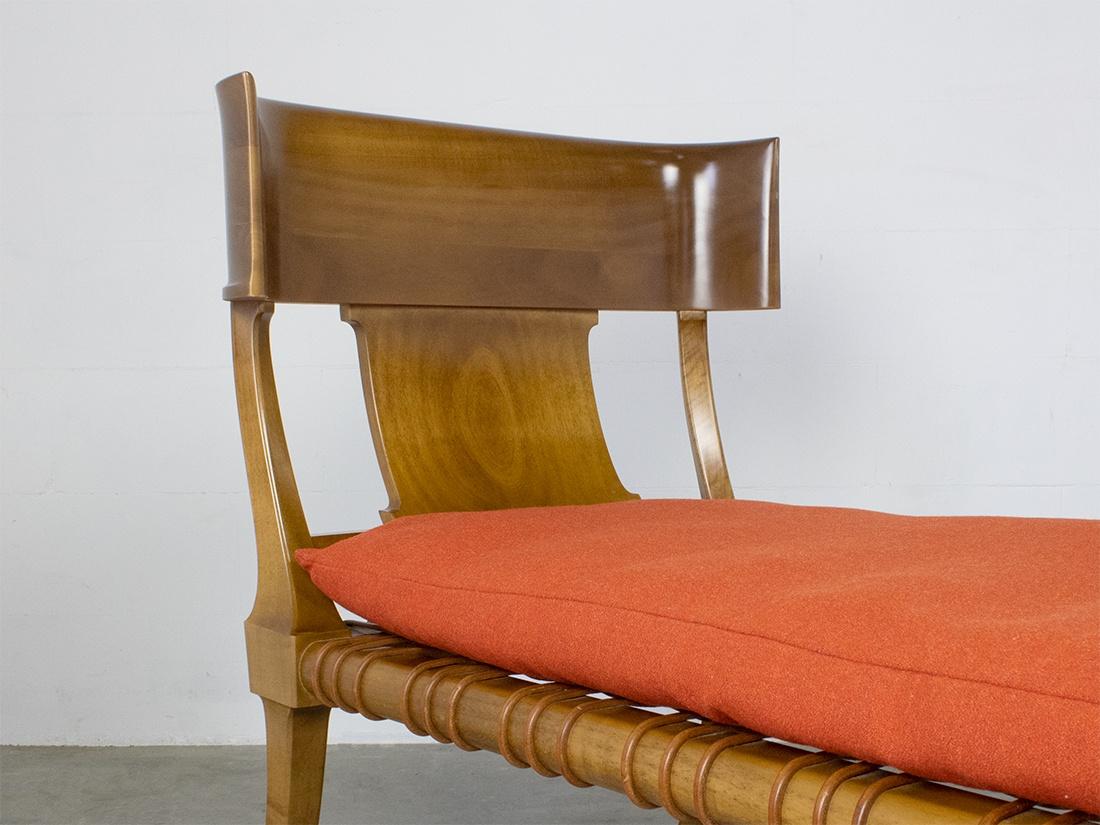 Leather Early T.H. Robsjohn-Gibbings Model nr 11 'Klini' Chaise for Saridis of Athens