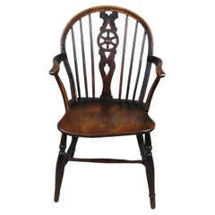 Antique Early Thames Valley Windsor Wheel Back Chair c. 1800