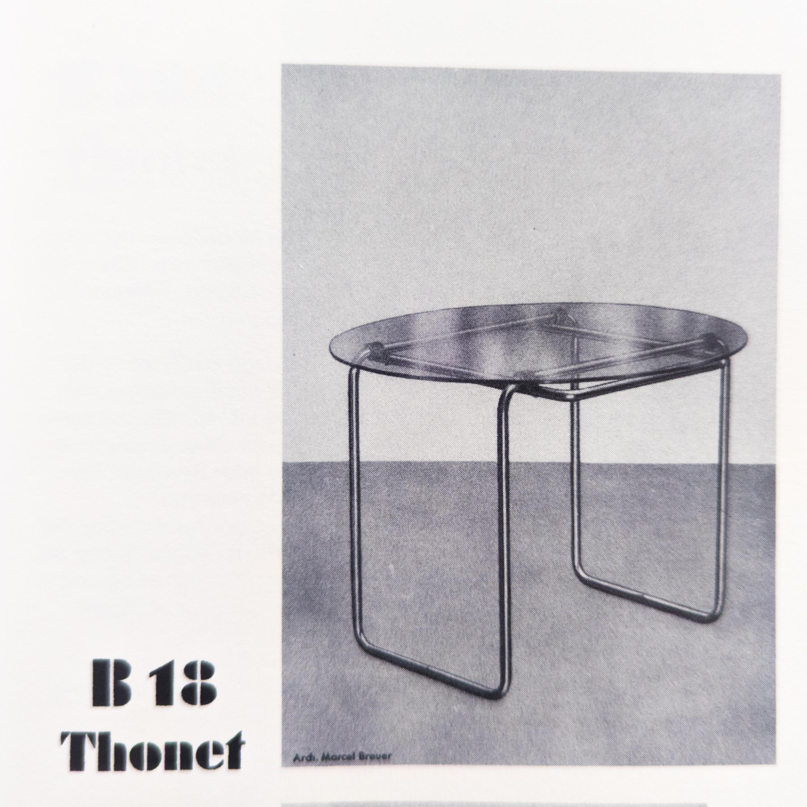 Tavolo Thonet B 18 Bauhaus di Marcel Breuer, anni '30 13