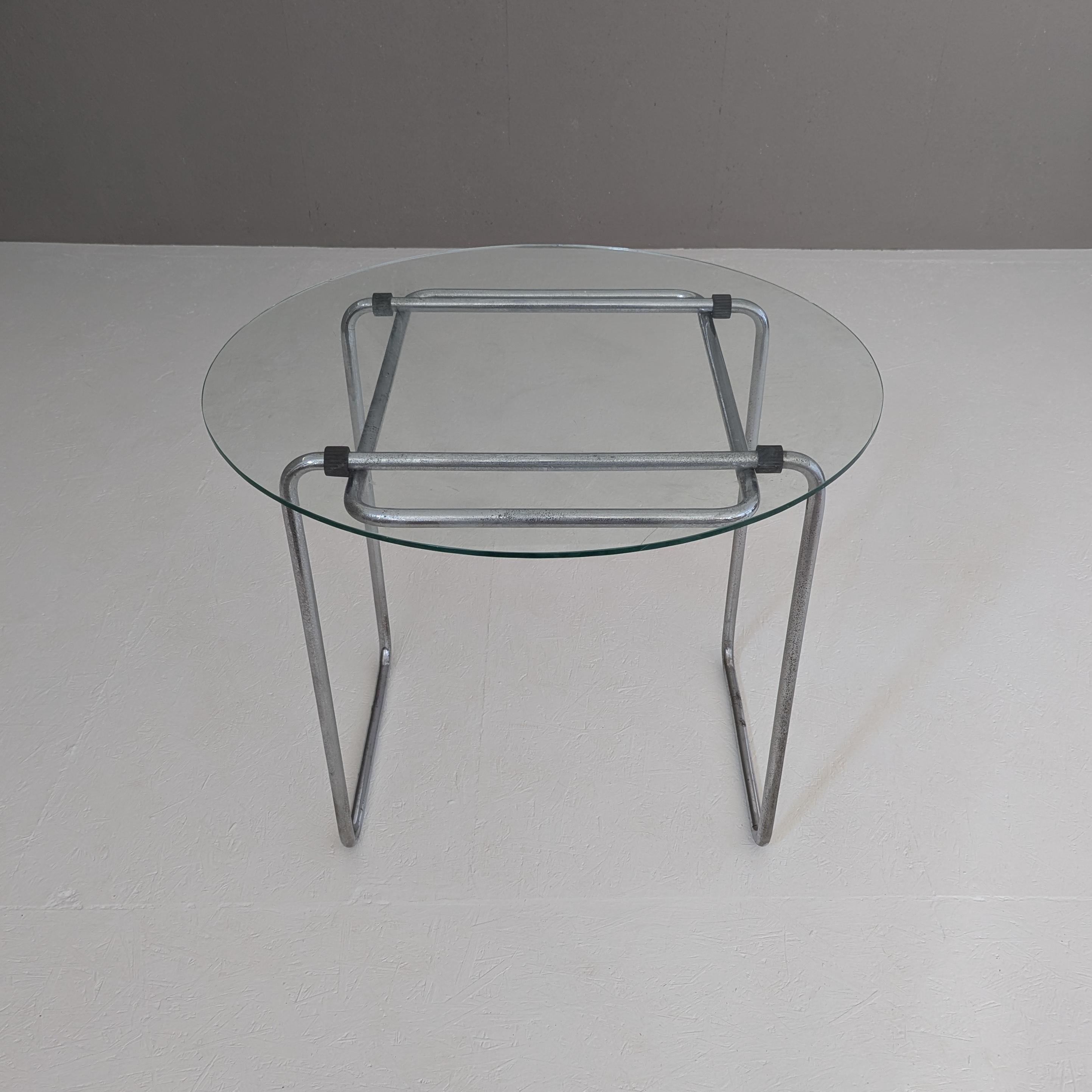 Acciaio Tavolo Thonet B 18 Bauhaus di Marcel Breuer, anni '30