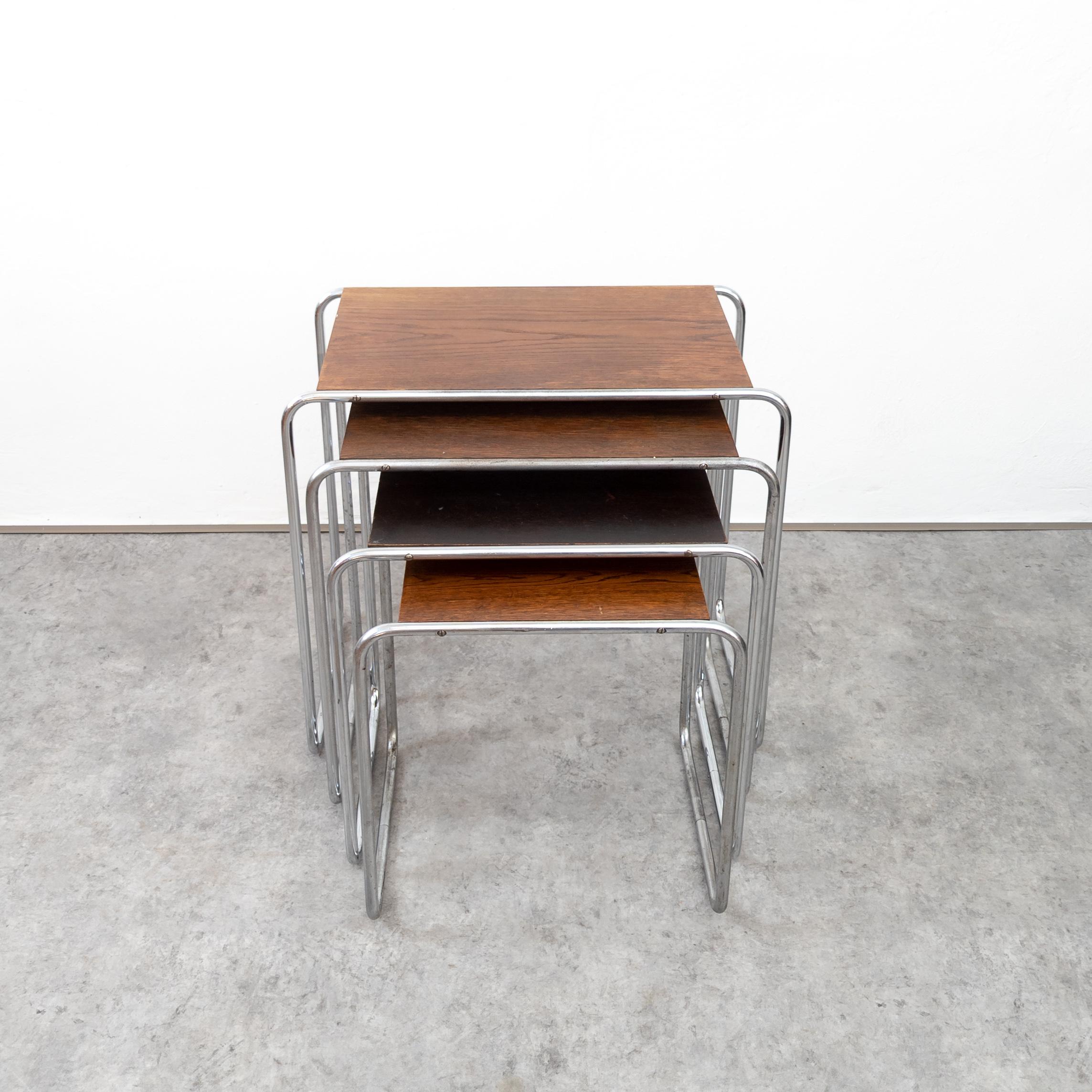 Early 20th Century Early Thonet B 9 Nesting Tables by Marcel Breuer For Sale