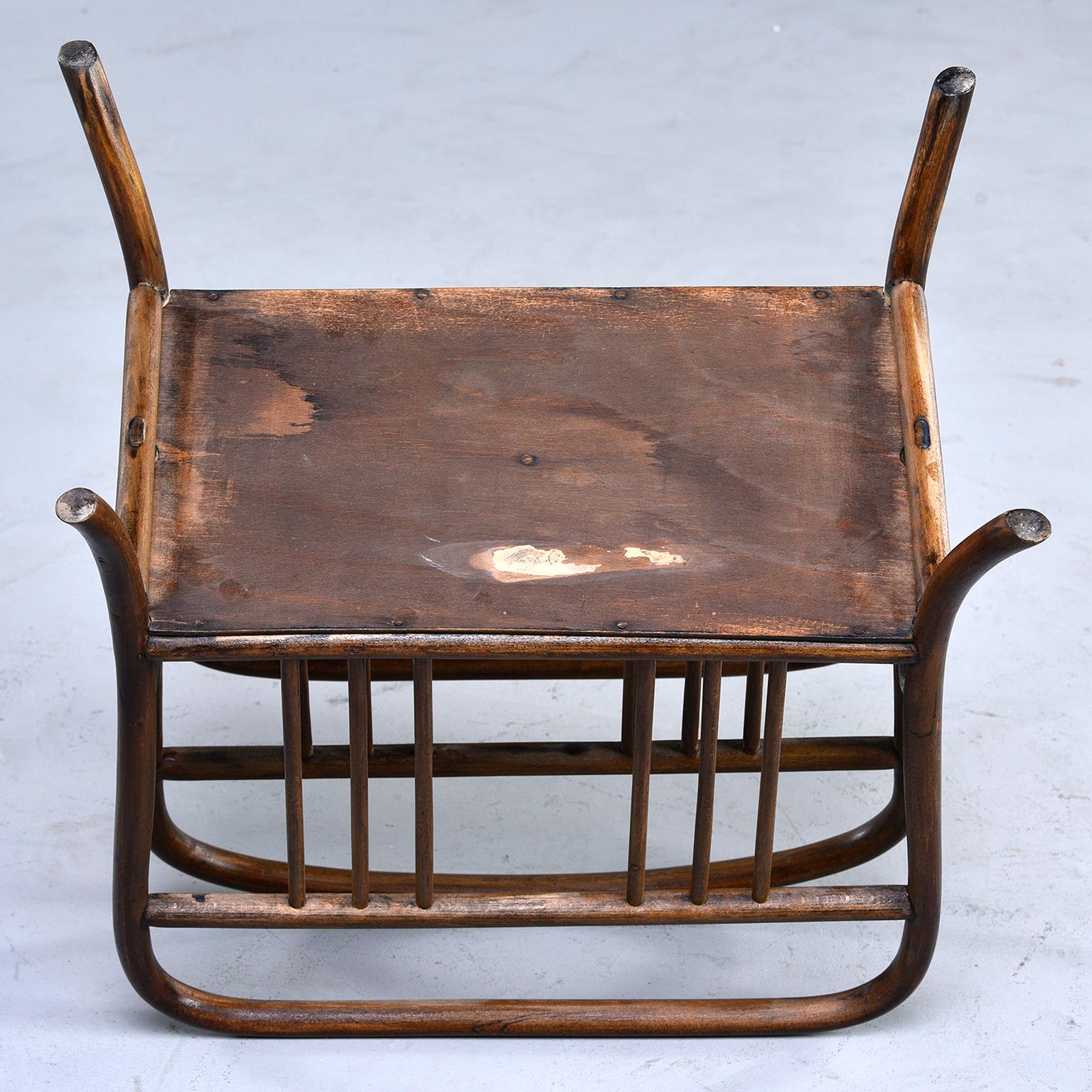 Early Thonet Bentwood Magazine Rack in Manner of Josef Hoffmann 4