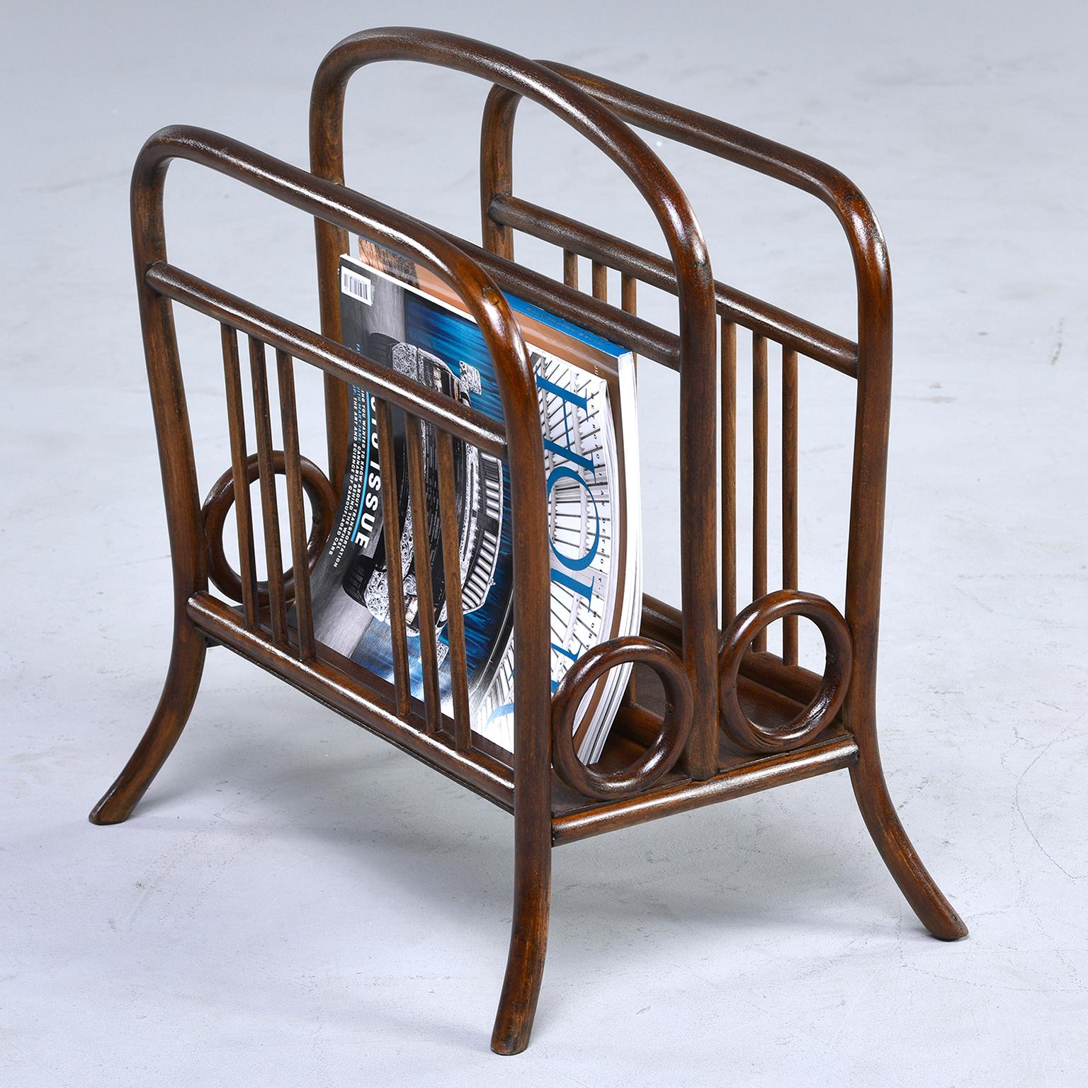20th Century Early Thonet Bentwood Magazine Rack in Manner of Josef Hoffmann
