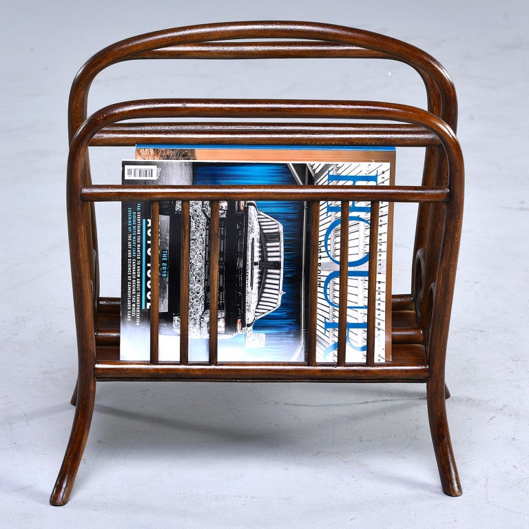 Early Thonet Bentwood Magazine Rack in Manner of Josef Hoffmann at 1stDibs