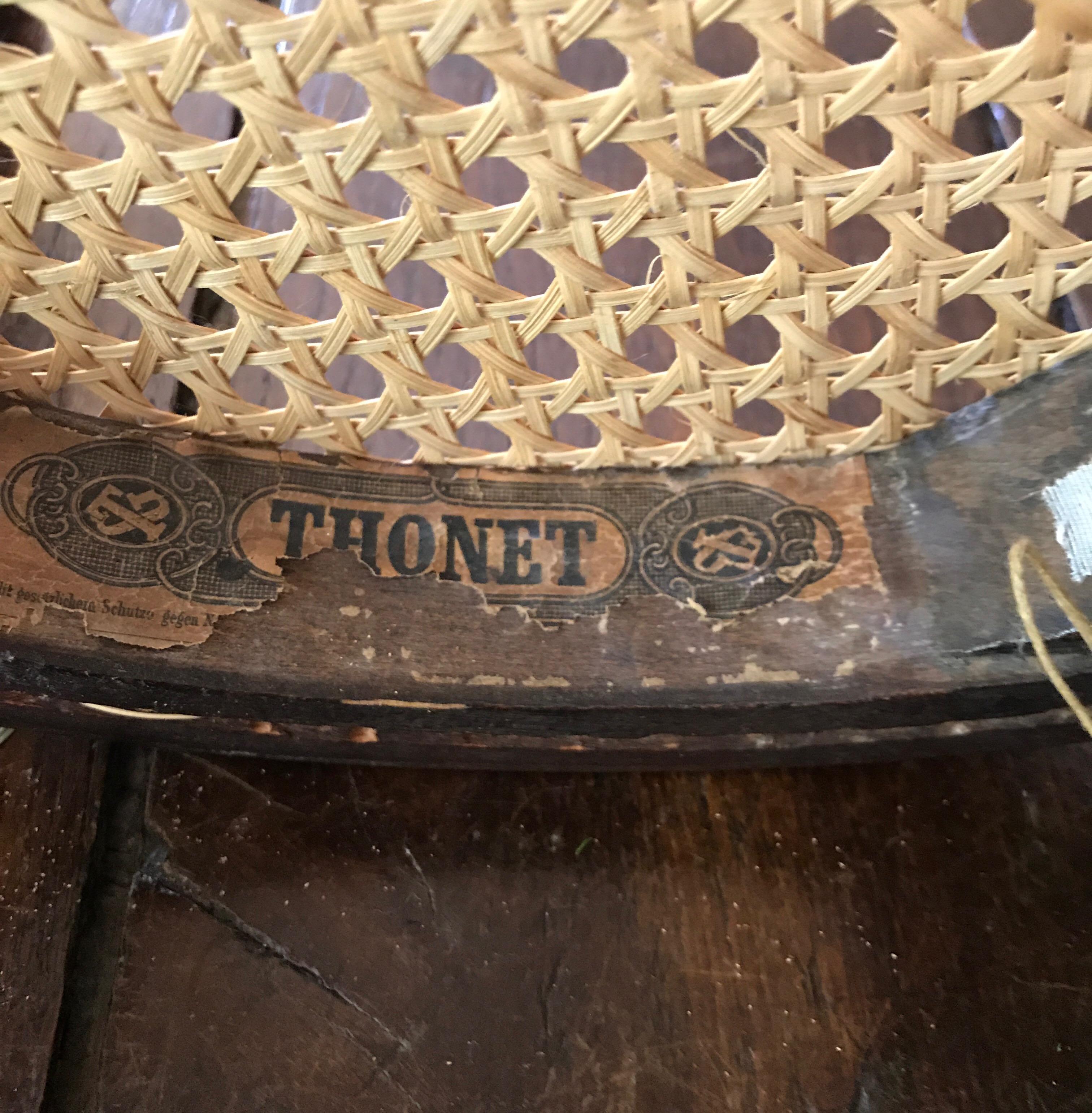 Early Thonet Child Chair Labeled For Sale 1