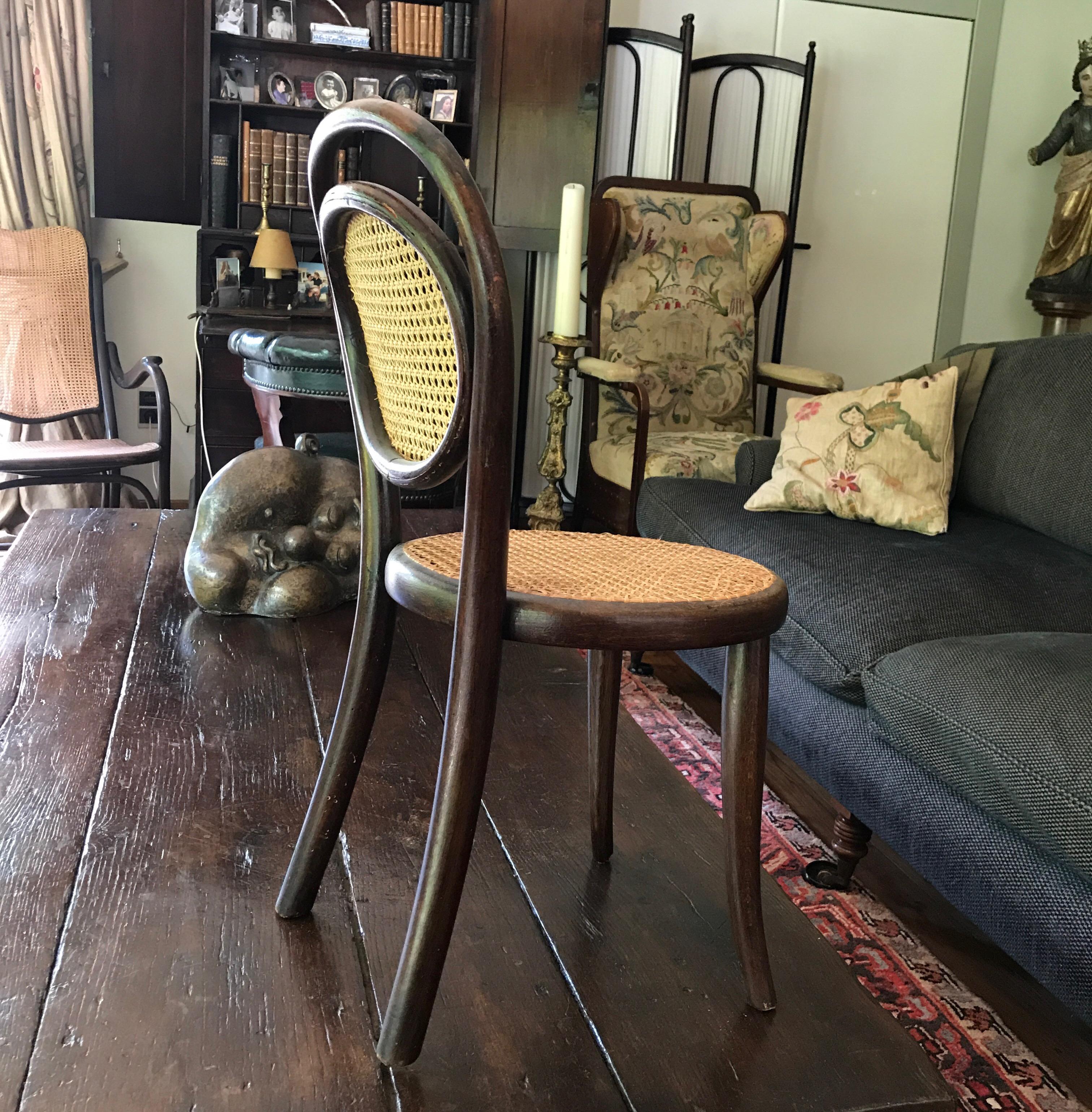 Early Thonet Child Chair Labeled In Fair Condition For Sale In Diest, Vlaams Brabant