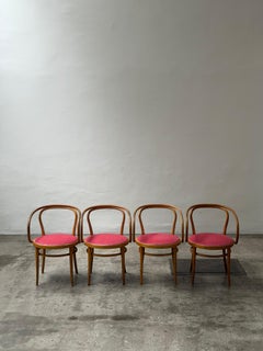 Early Thonet No. 209 Armchair, Reupholstered in Dedar Velvet Fabric