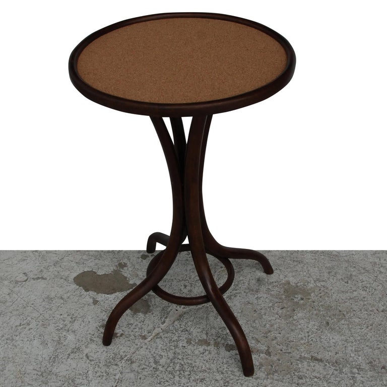 Early Thonet Pedestal Table with Cork Top For Sale 2