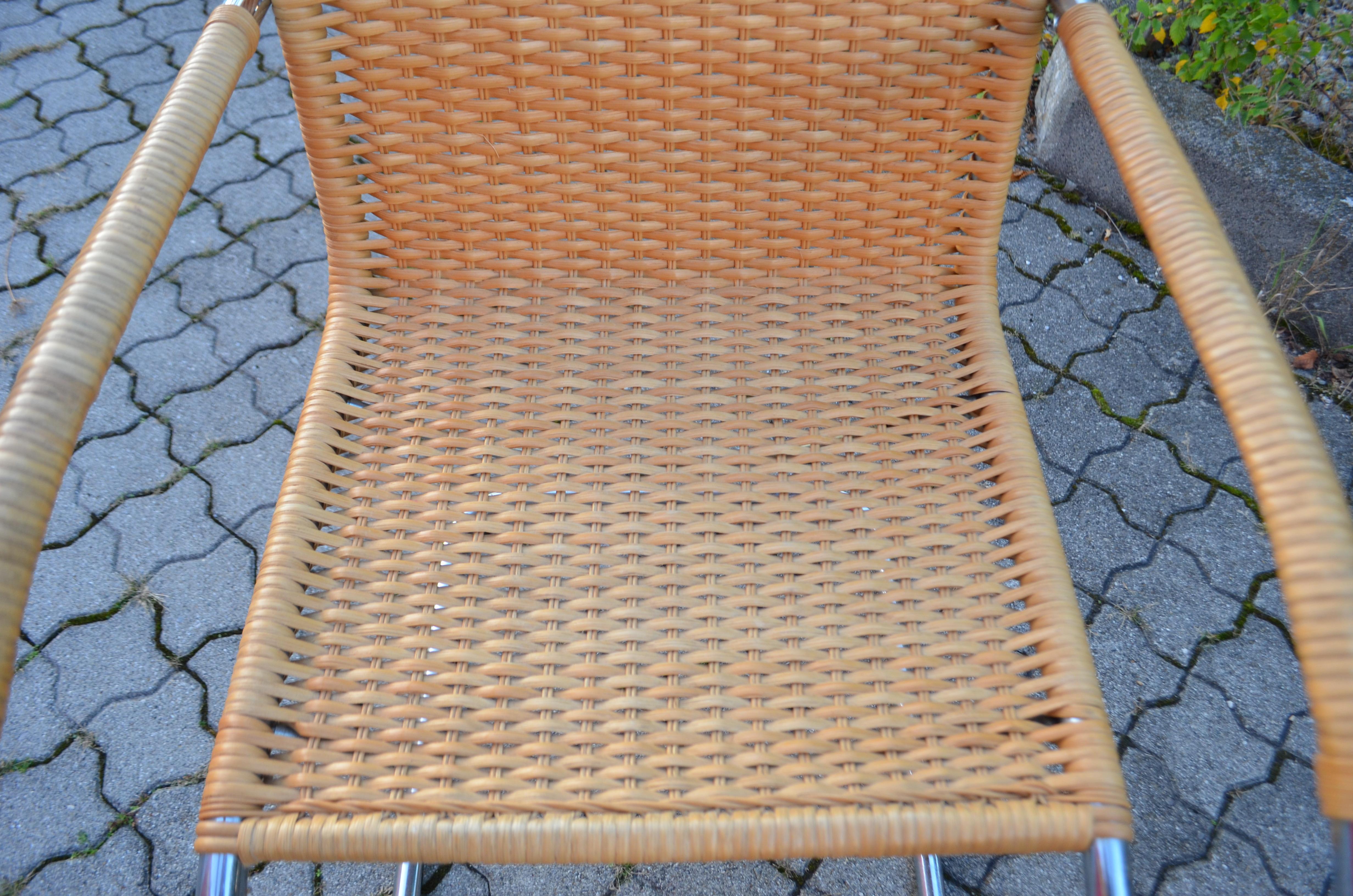 20th Century Early Thonet  S533 RF  Cane Weißenhof Armchair Chair Mies van der Rohe Set of 2 For Sale