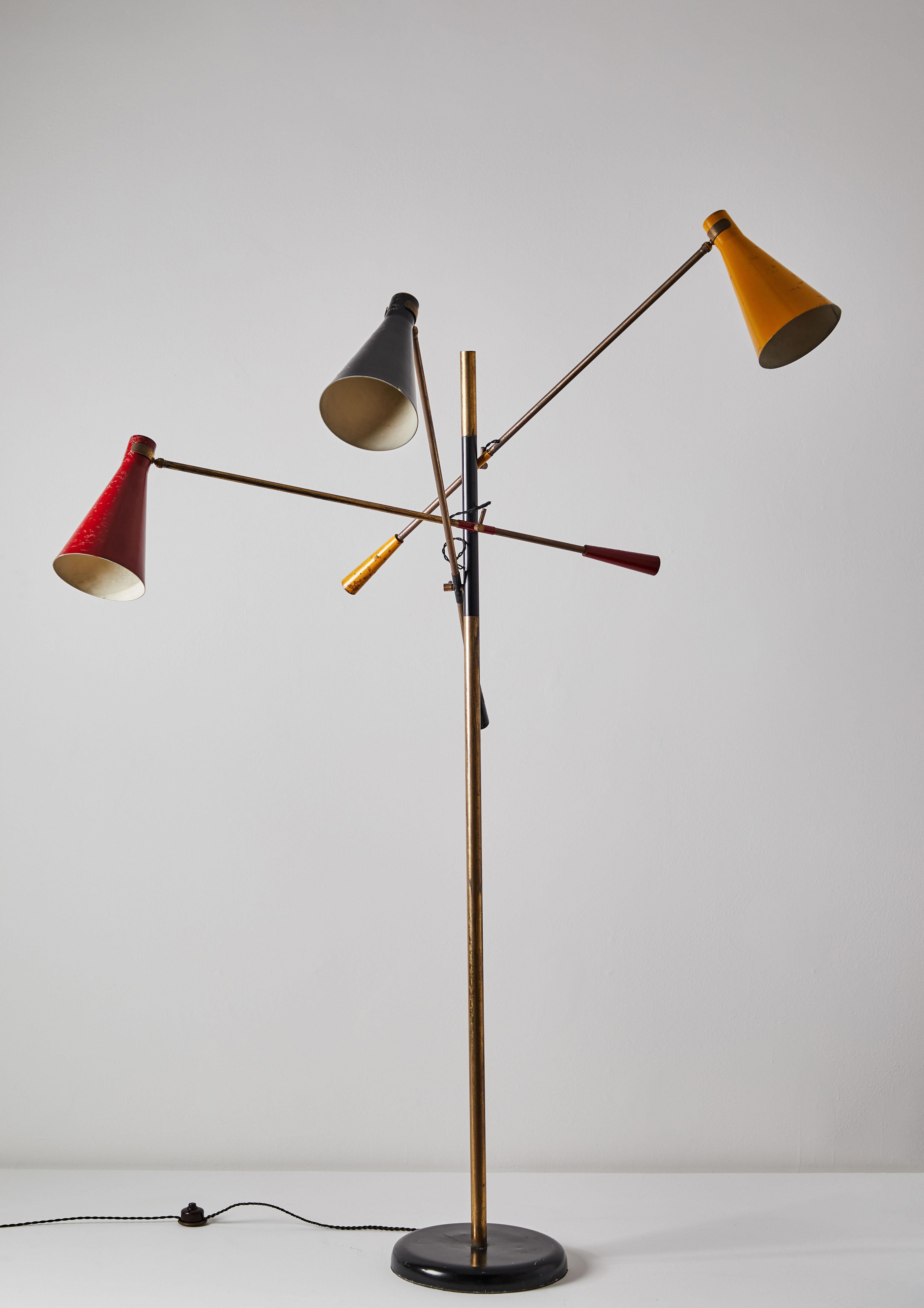 Early Three-Arm Floor Lamp by Stilnovo at 1stDibs