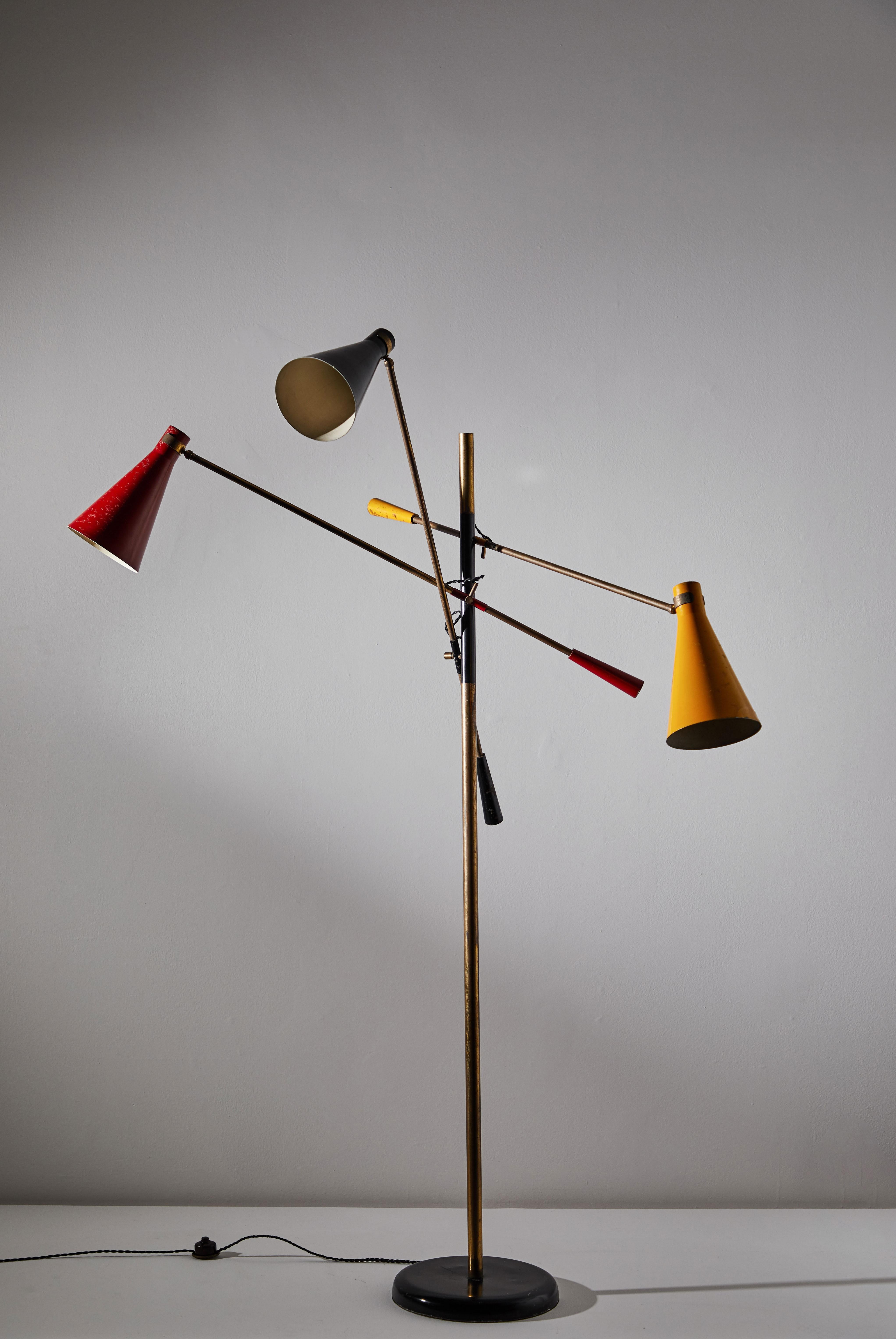 Early Three-Arm Floor Lamp by Stilnovo 1