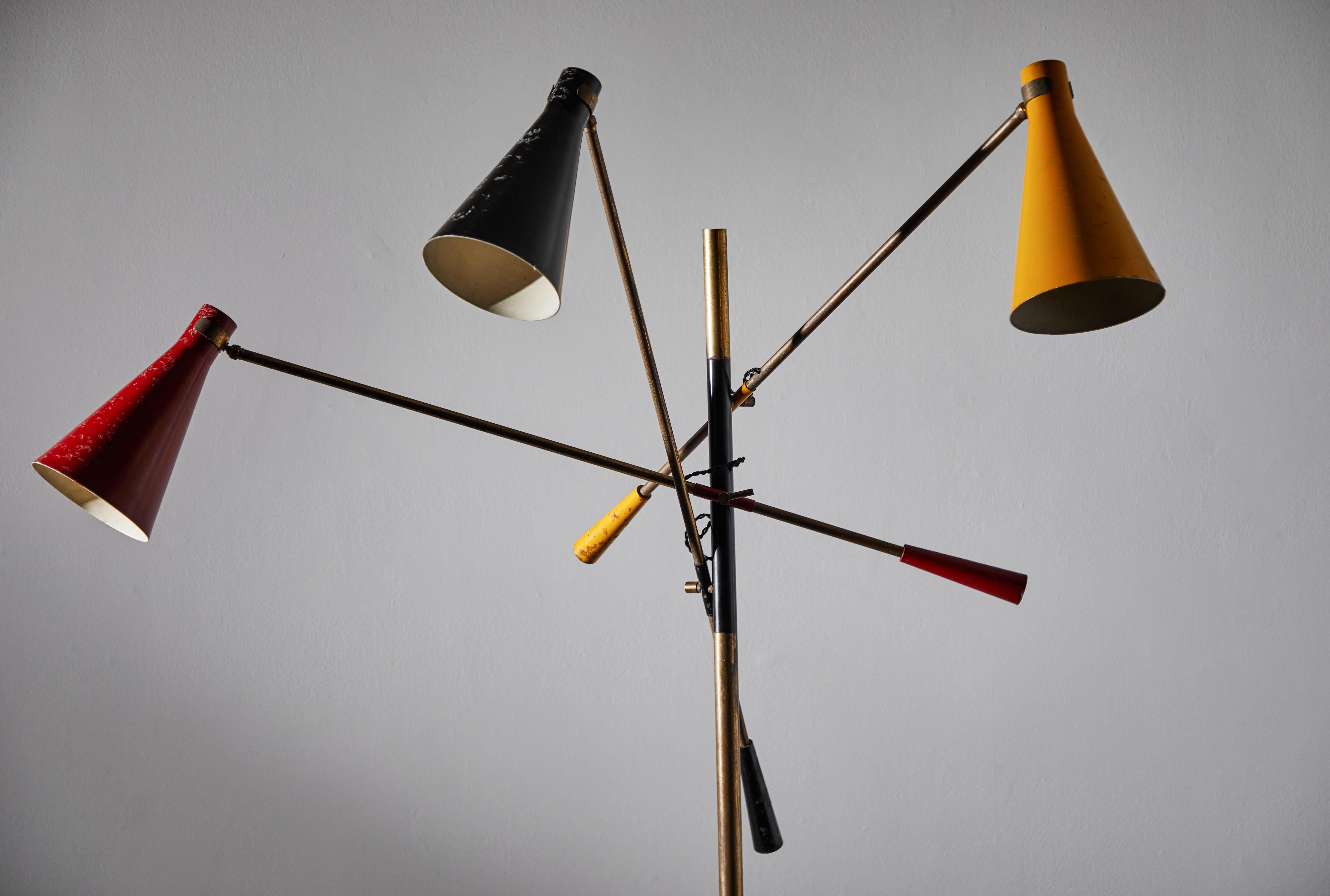 Early Three-Arm Floor Lamp by Stilnovo 2