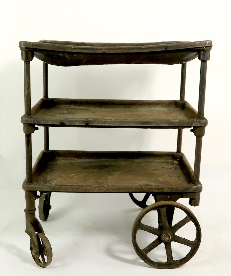 Early Three-Tier Industrial Cart For Sale 3