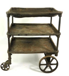 Early Three-Tier Industrial Cart
