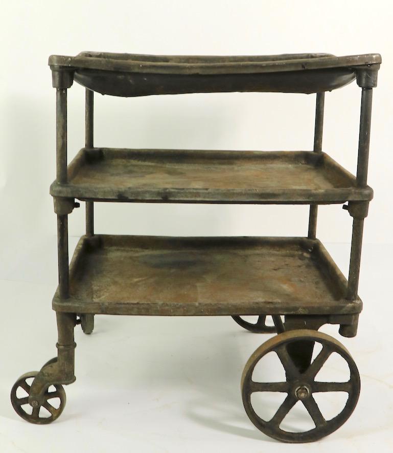 antique industrial cart