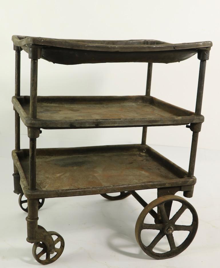 American Early Three-Tier Industrial Cart For Sale