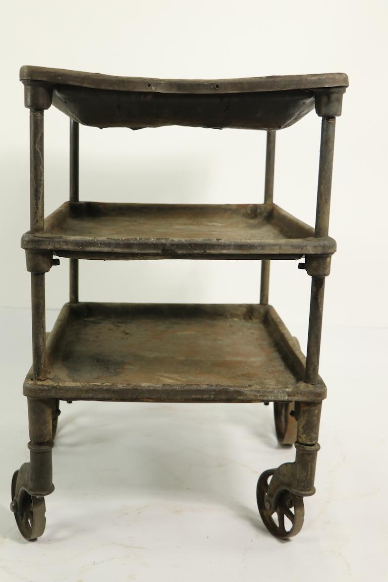 Steel Early Three-Tier Industrial Cart For Sale
