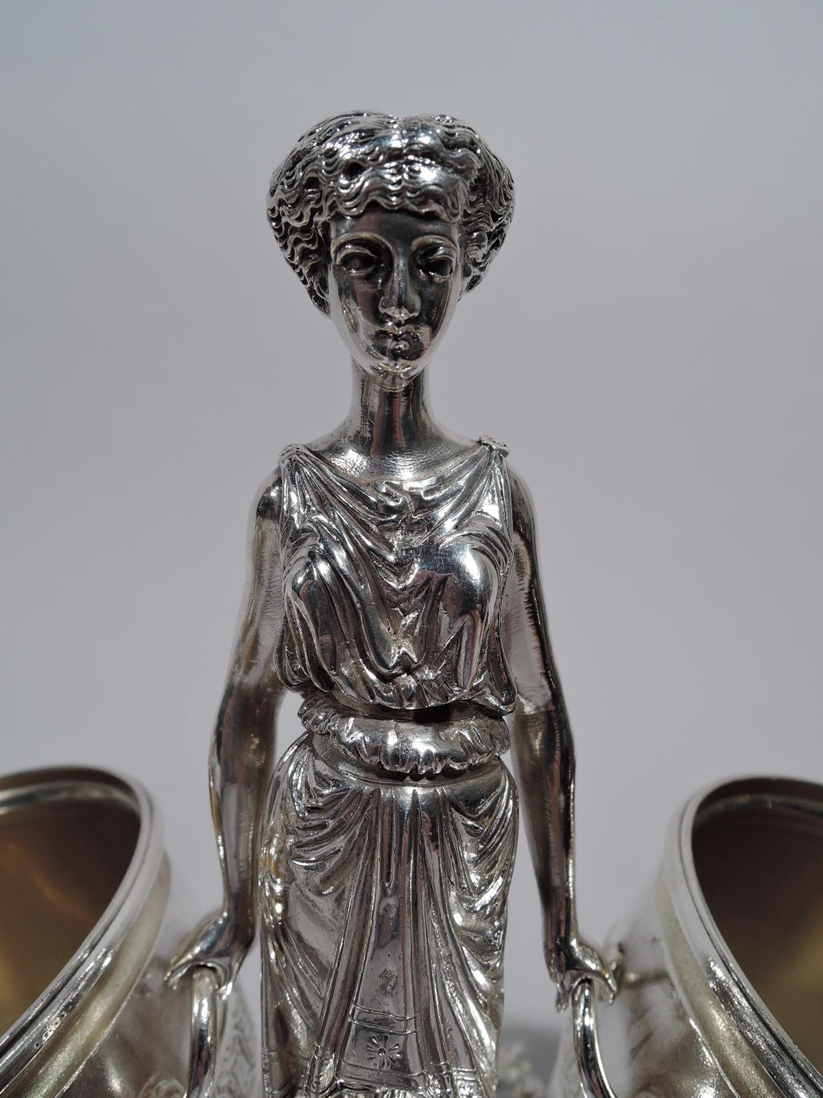 Late 19th Century Early Tiffany American Classical Sterling Silver Figural Cigar Holder