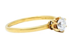 Early Tiffany & Co. Diamond 18 Karat Gold Solitaire Engagement Ring