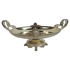 Early Tiffany Greek Revival Silver Gilt Centerpiece Kylix