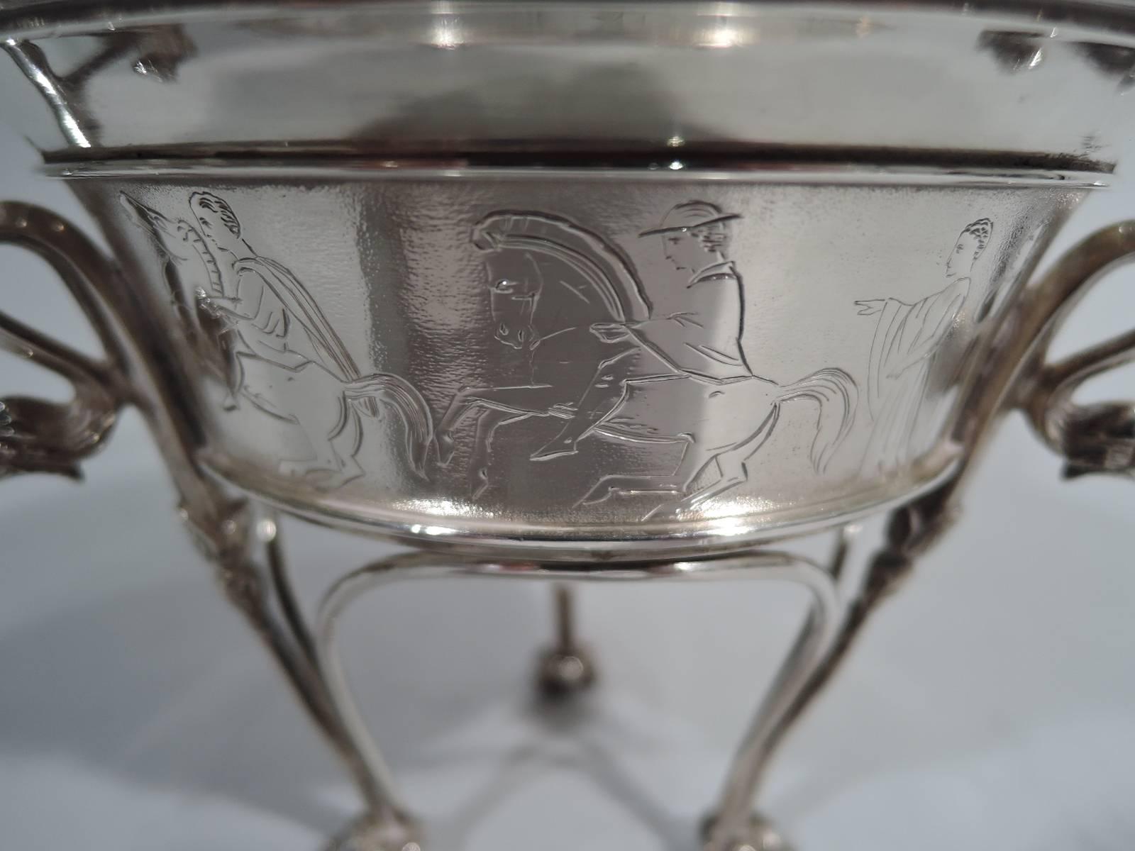 Early Tiffany Greek Revival Sterling Silver Basket 2