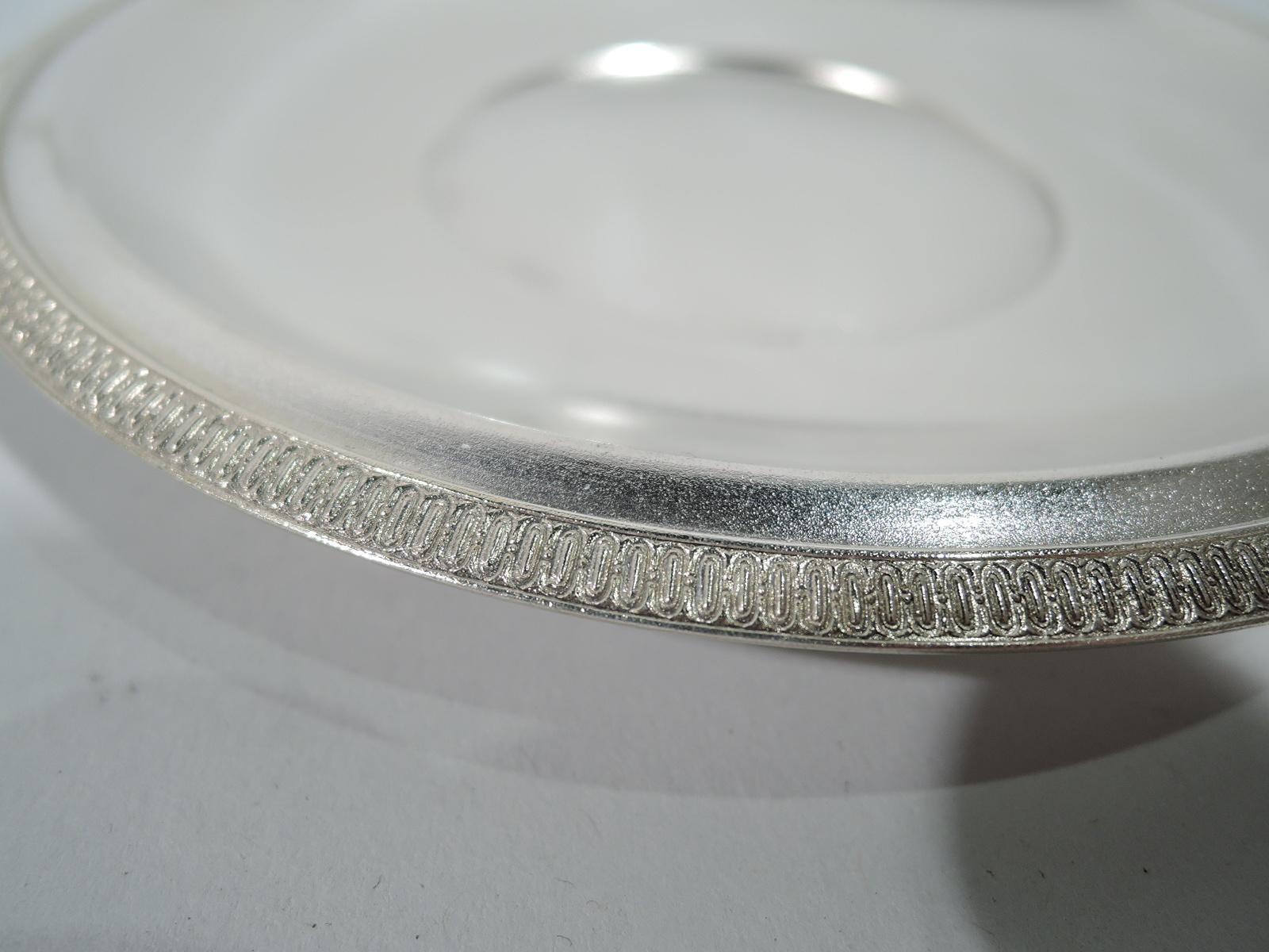 Early Tiffany Greek Revival Sterling Silver Sauce Bowl on Stand For Sale 1