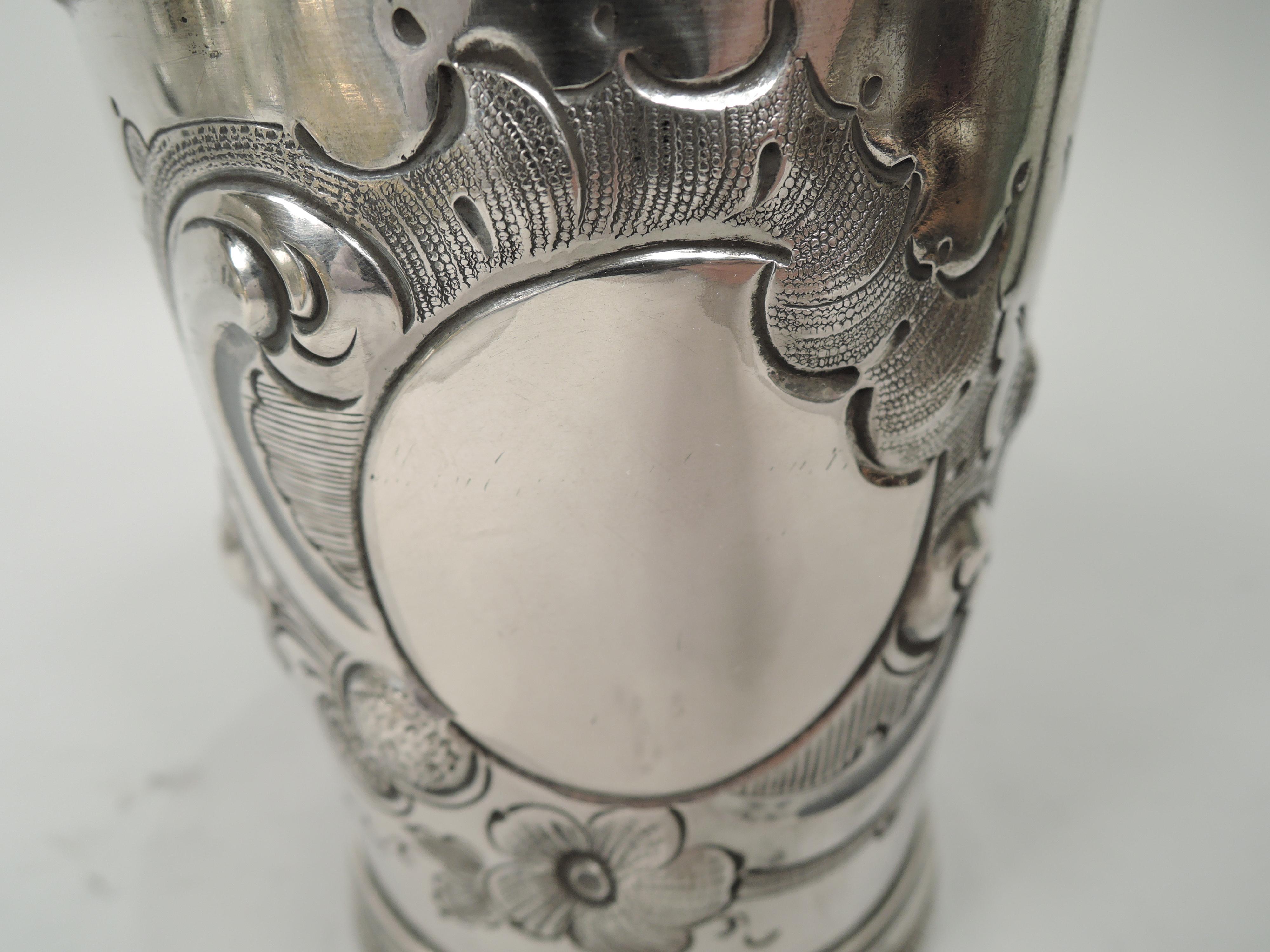 19th Century Early Tiffany New York Classical Coin Silver Baby Cup