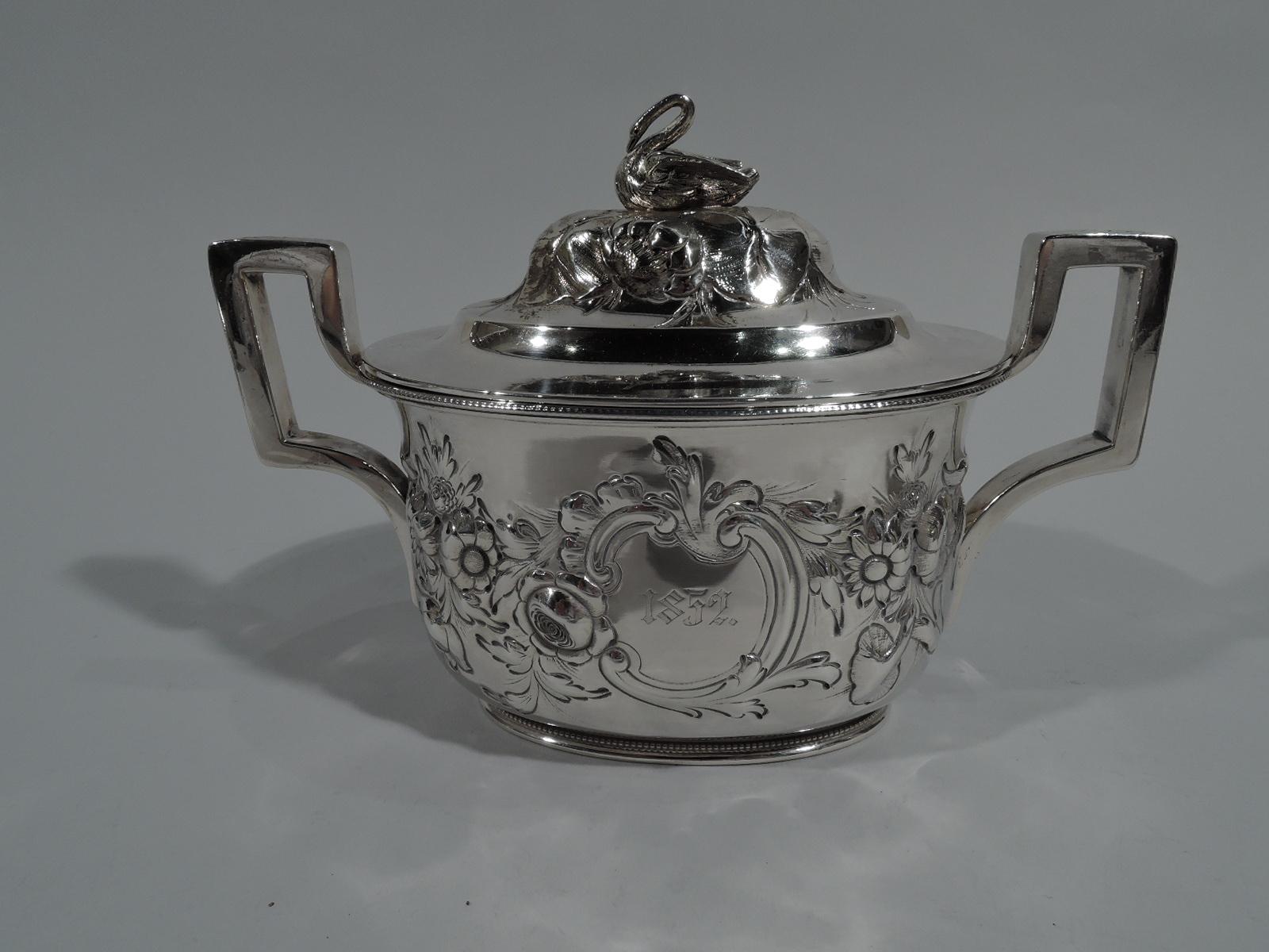 Early Tiffany, Young & Ellis Sterling Silver 5-Piece Coffee Set 2