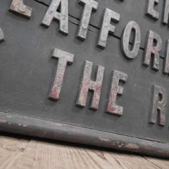 Early Timber & Iron Railway Sign