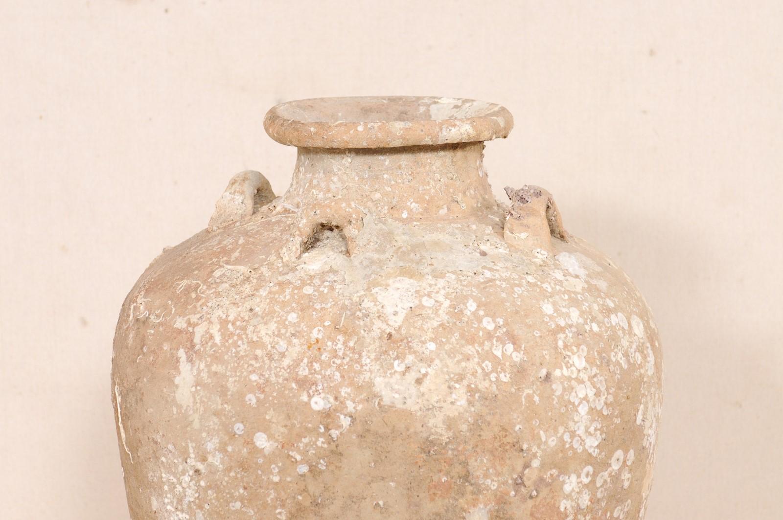 Early to Mid 16th Century Salvaged Ming Gap Jar from Shipwreck  In Good Condition For Sale In Atlanta, GA