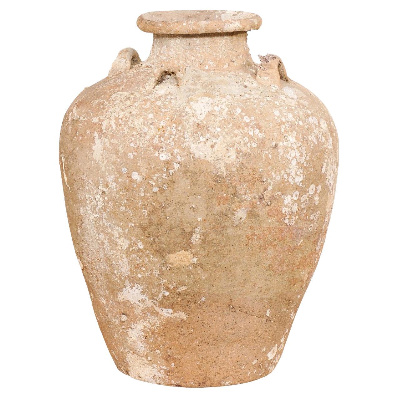 Early to Mid 16th Century Salvaged Ming Gap Jar from Shipwreck  For Sale