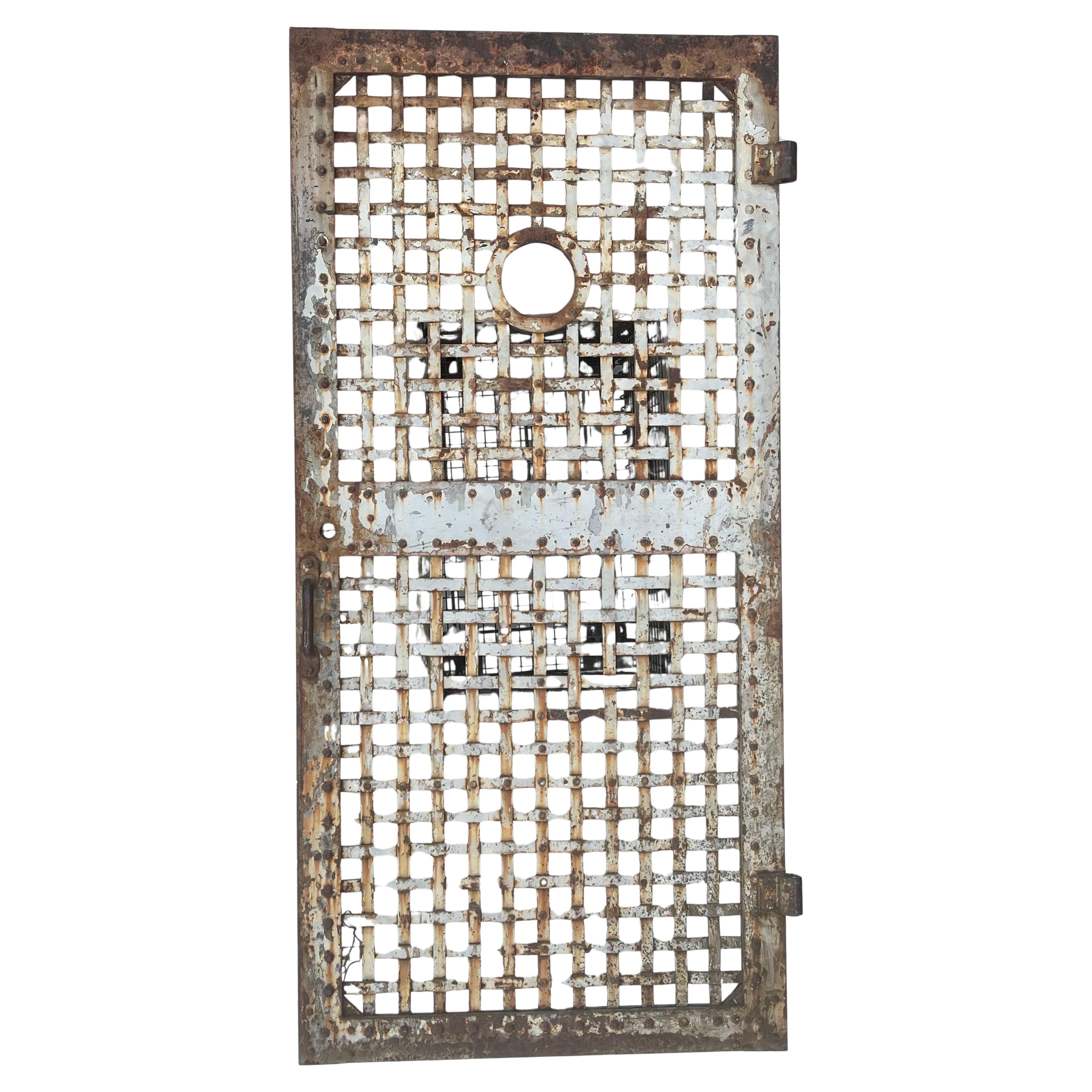 Early to Mid 1800
s Architectural Iron Prison Door
