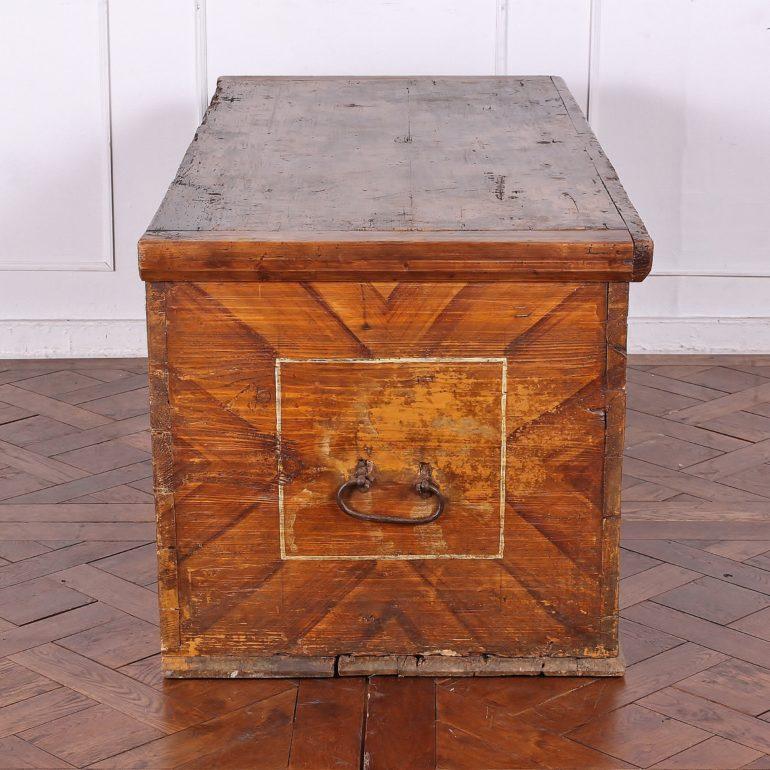 American Early to Mid-19th Century Painted Trunk
