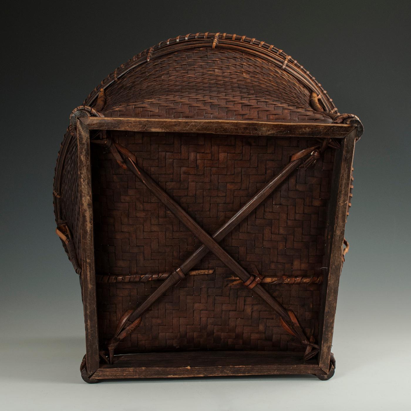 Early to Mid-20th Century Bamboo Collecting Basket, Khmu People, Vietnam or Laos 2
