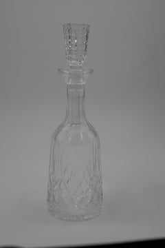 Early to Mid-20th Century Cut Crystal Decanter with Faceted Stopper