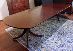Early to Mid-20th Century English Double Pedestal Dining Table